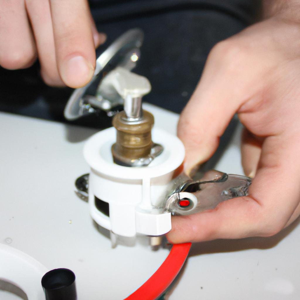 Person sealing gas appliance components